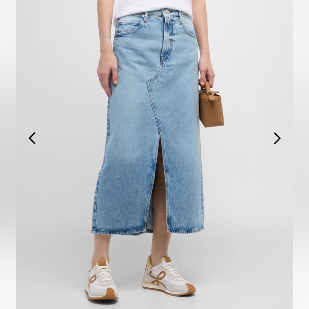 NWT Frame Midaxi Denim Skirt; new